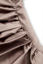 Champagne One Shoulder Sleeveless Maxi Dress for Women UK – Wedding Guest & Bridesmaid
