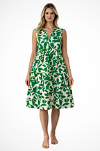 V-Neck Sleeveless Midi Dress for Women UK – Wedding Guest Cocktail Dress & Formal Attire