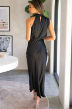 Satin Halter Neck Maxi Dress for Women UK – Wedding Guest & Mother of the Bride