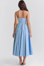 Strapless Corset Midi Dress for Women UK – Cocktail Dress & Evening Formal Wear