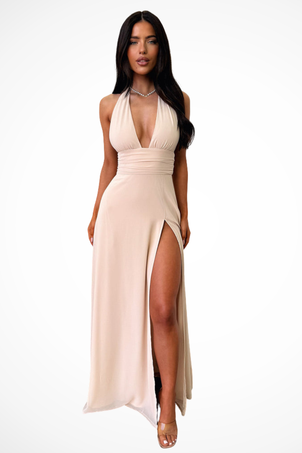 Halter Neck Maxi Dress for Women UK – Evening Gown Black Tie & Cocktail Attire