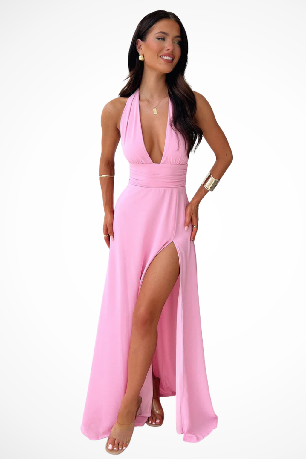 Halter Neck Maxi Dress for Women UK – Evening Gown Black Tie & Cocktail Attire