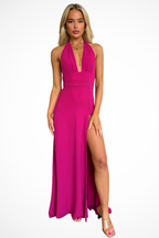 Halter Neck Maxi Dress for Women UK – Evening Gown Black Tie & Cocktail Attire