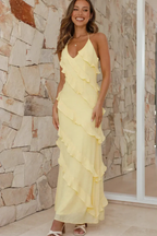 Halter Neck Maxi Dress for Women UK – Garden Party & Summer Occasion Wear