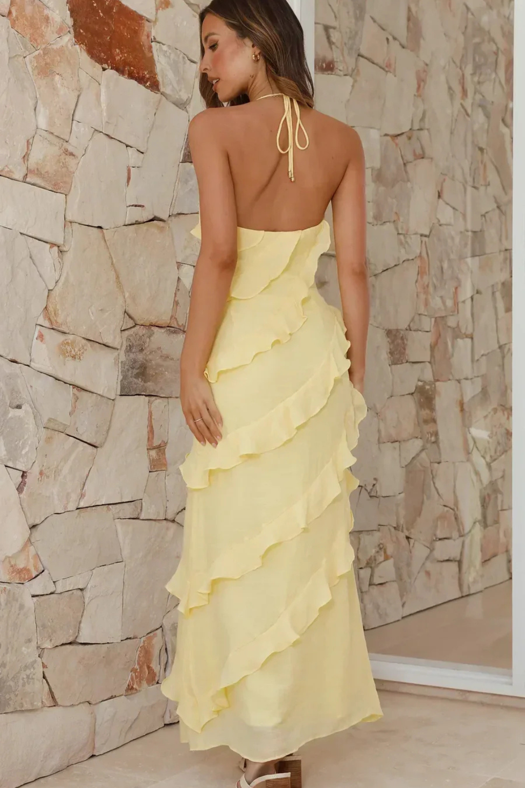 Halter Neck Maxi Dress for Women UK – Garden Party & Summer Occasion Wear