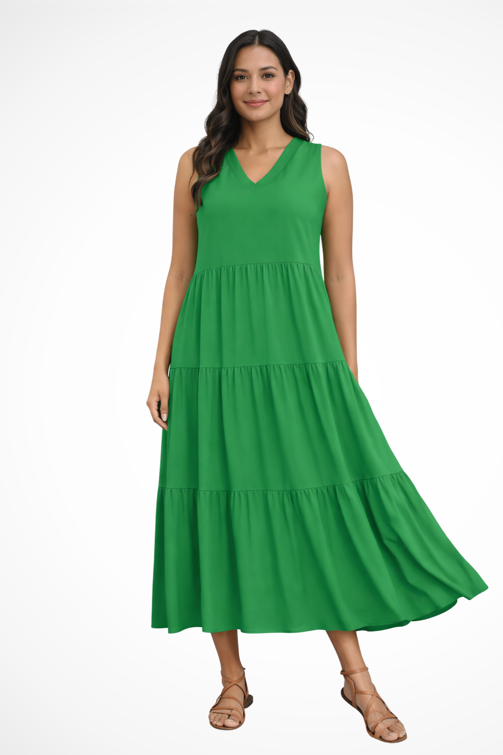 Sleeveless Tiered Maxi Dress for Women UK – Garden Party & Summer Occasion Wear