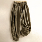 Linen Trousers for Women - Lightweight, Casual Fit - Perfect for Summer Wear