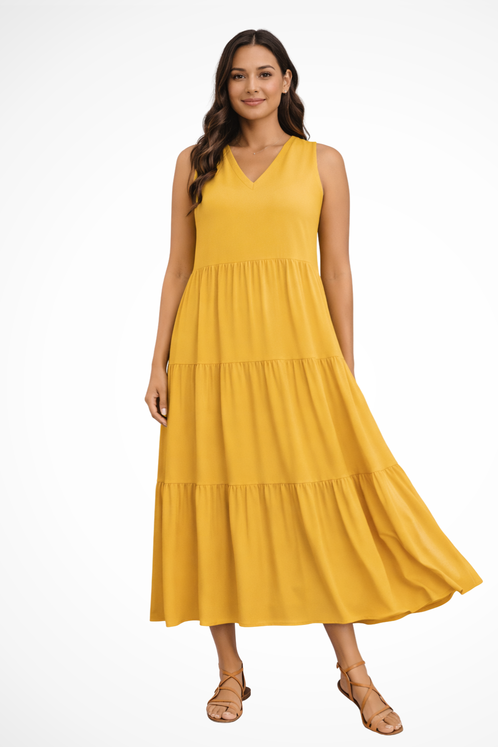 Sleeveless Tiered Maxi Dress for Women UK – Garden Party & Summer Occasion Wear
