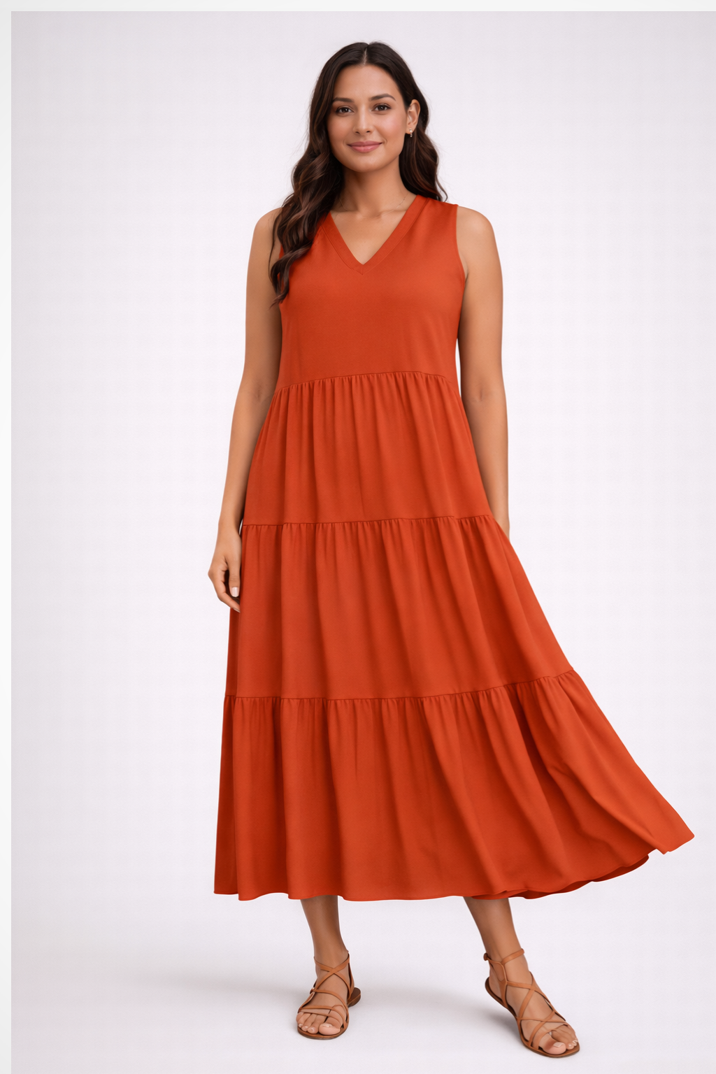 Sleeveless Tiered Maxi Dress for Women UK – Garden Party & Summer Occasion Wear