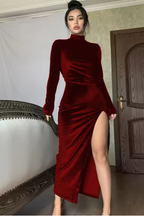 Long Sleeve Ruched Maxi Dress for Women UK – Garden Party & Summer Occasion Wear