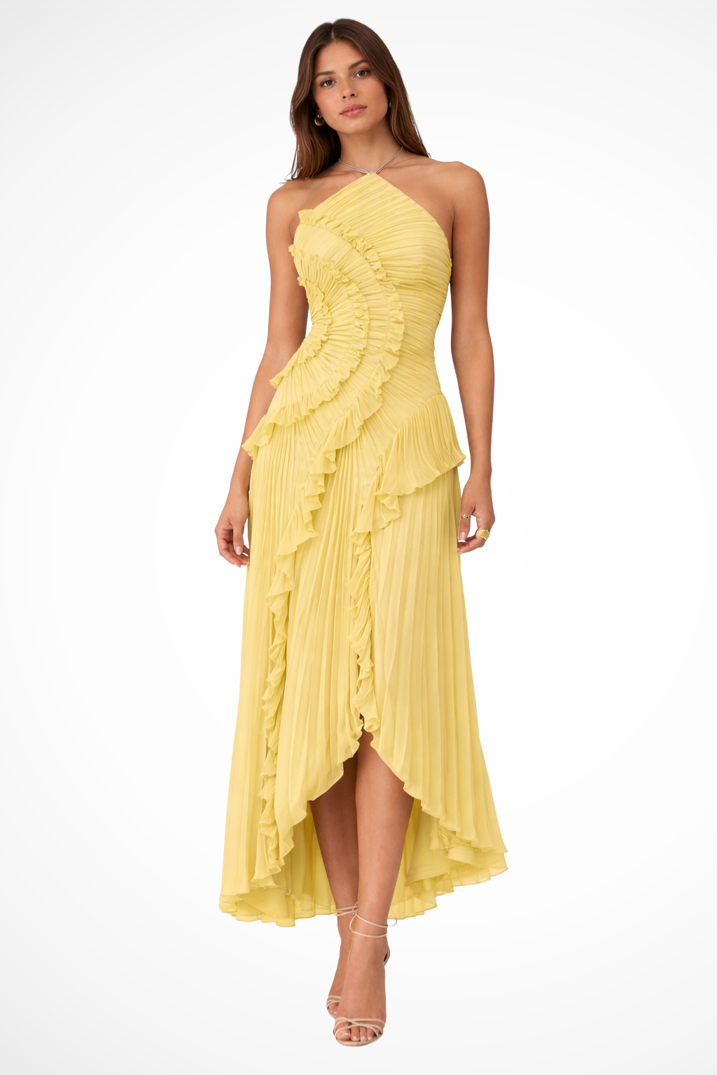 Halter Neck Sleeveless Maxi Dress for Women UK – Wedding Guest & Bridesmaid