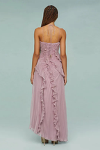 Halter Neck Sleeveless Maxi Dress for Women UK – Wedding Guest & Bridesmaid