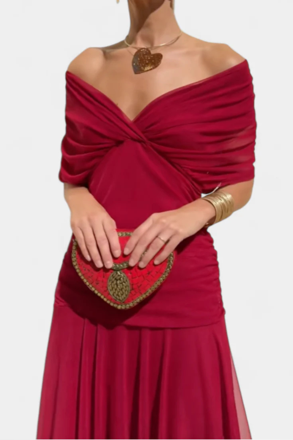Off Shoulder Pleated Maxi Dress for Women UK – Garden Party & Summer Occasion Wear