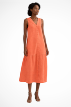 Linen V-Neck Sleeveless Maxi Dress for Women UK – Wedding Guest Summer Occasion Wear & Cocktail Attire