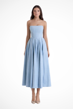 Strapless Corset Midi Dress for Women UK – Cocktail Dress & Evening Formal Wear