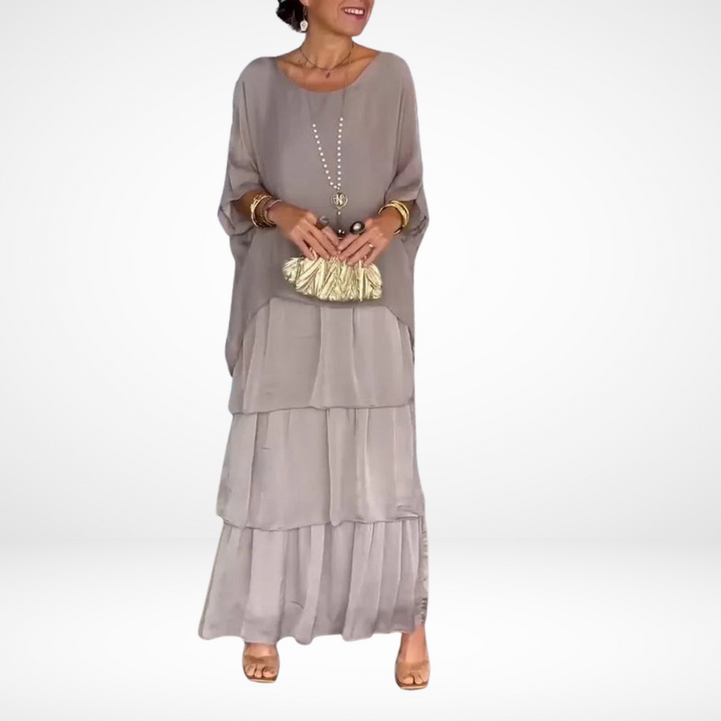 Artistic Maxi Dress for Women - Loose Fit, Comfortable Fabric, Casual Wear