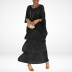 Artistic Maxi Dress for Women - Loose Fit, Comfortable Fabric, Casual Wear