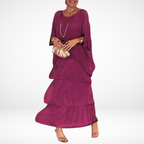 Artistic Maxi Dress for Women - Loose Fit, Comfortable Fabric, Casual Wear