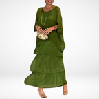 Artistic Maxi Dress for Women - Loose Fit, Comfortable Fabric, Casual Wear