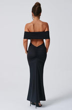 Bardot Off-Shoulder Capri Dress in Lightweight Fabric for Casual Wear