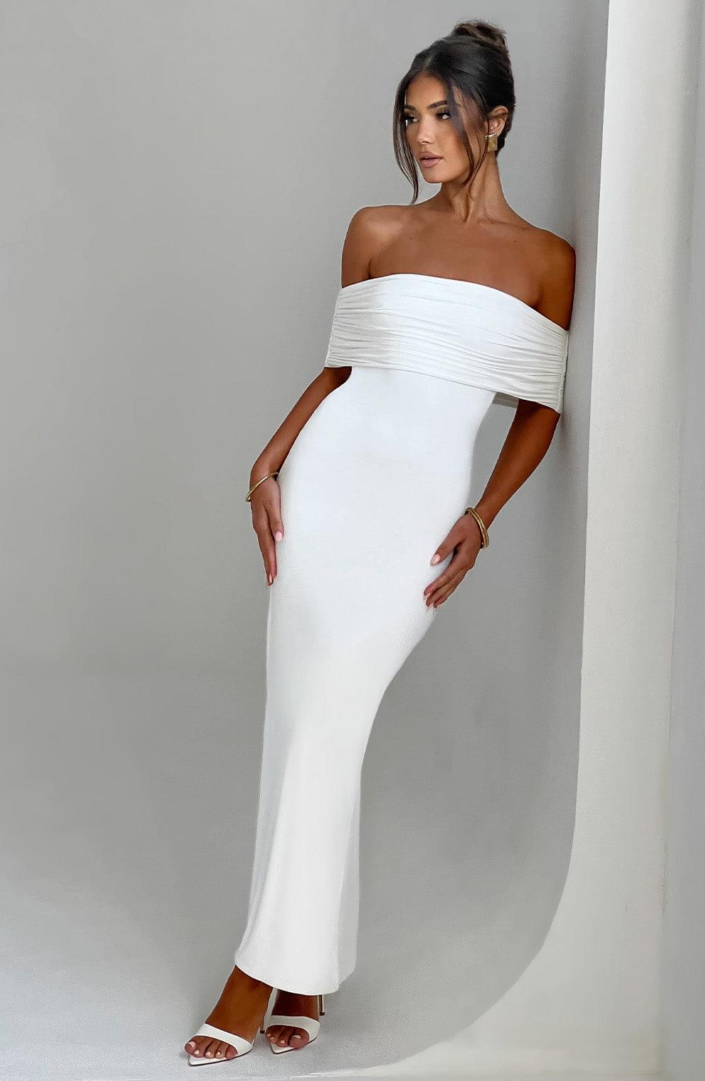 Bardot Off-Shoulder Capri Dress in Lightweight Fabric for Casual Wear