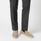 Beige Suede Loafers for Men