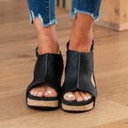 Beige Suede Wedge Sandals Women UK – Smart Casual Holiday Wear Evening