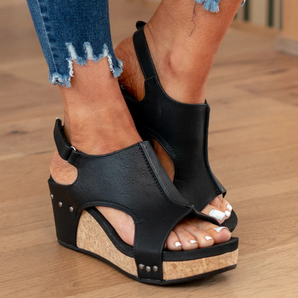 Beige Suede Wedge Sandals Women UK – Smart Casual Holiday Wear Evening