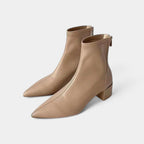 Black Faux Leather Block-Heel Ankle Boots Women UK – Smart Casual Footwear, Evening Out & Weekend