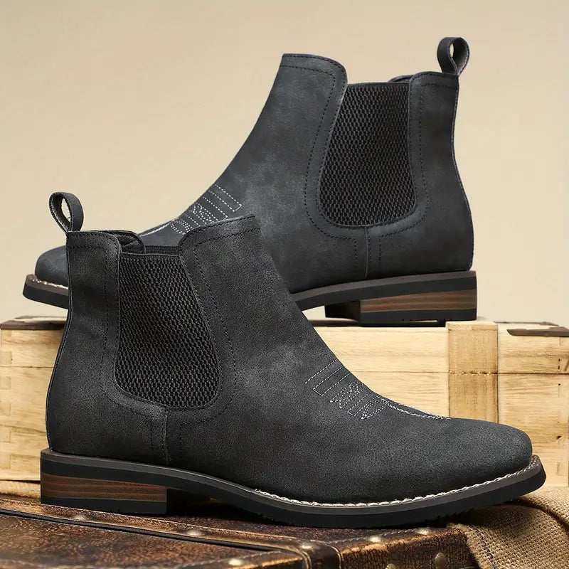 Black Leather Men's Ankle Boot UK – Timeless Design for Smart Casual, Formal Wear