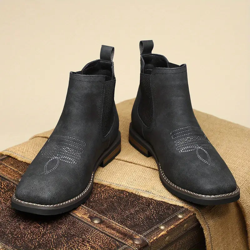 Black Leather Men's Ankle Boot UK – Timeless Design for Smart Casual, Formal Wear