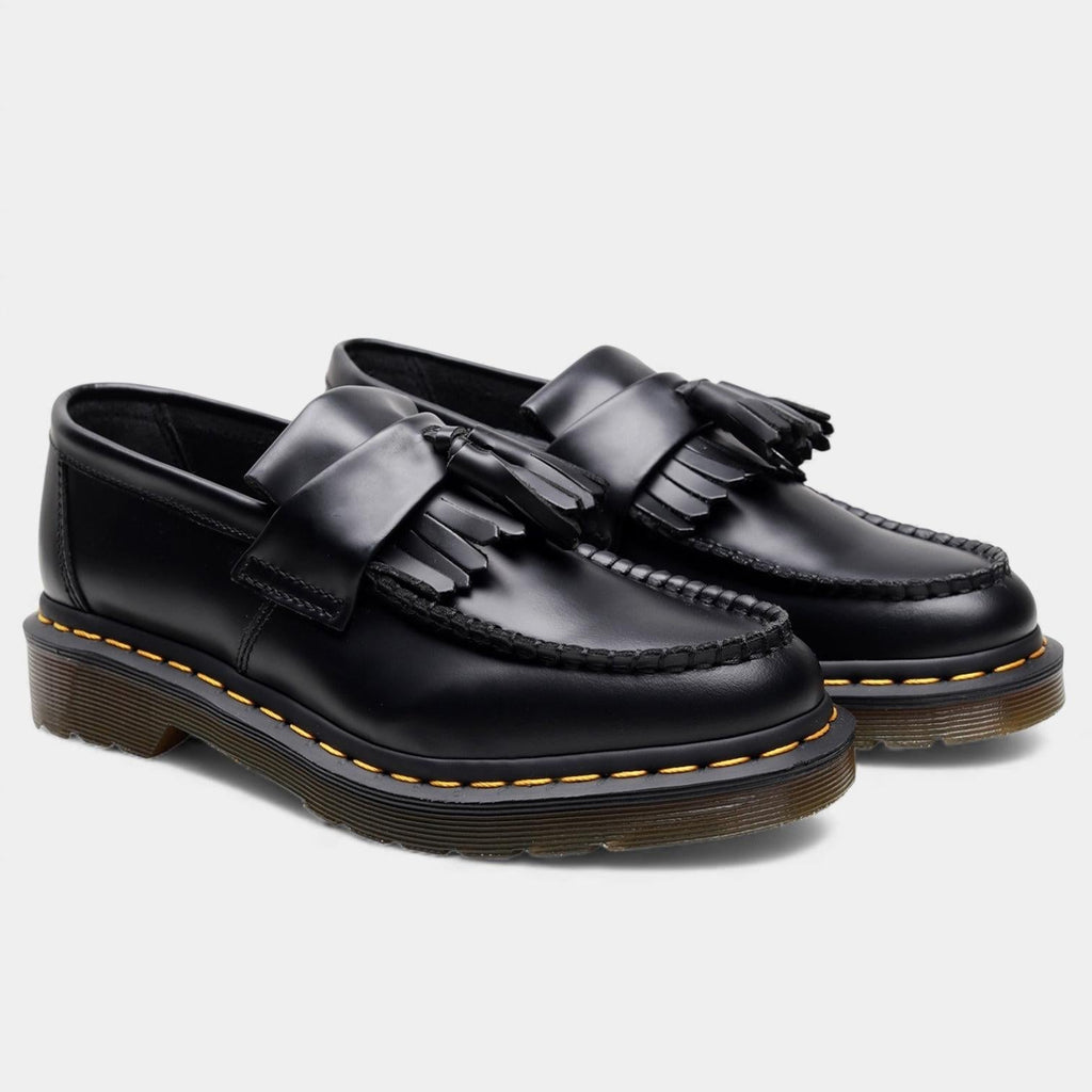 Black Leather Men's Tassel Loafers UK – Polished Dress Shoes for Formal Business Wear, Evening