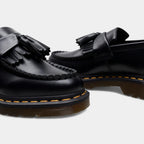 Black Leather Men's Tassel Loafers UK – Polished Dress Shoes for Formal Business Wear, Evening