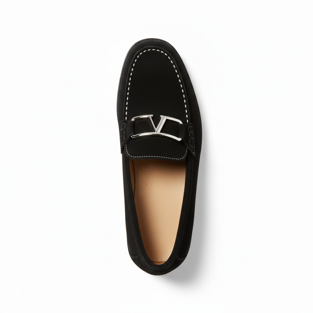 Black Suede Loafers for Men