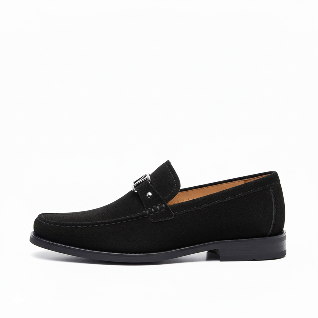 Black Suede Loafers for Men