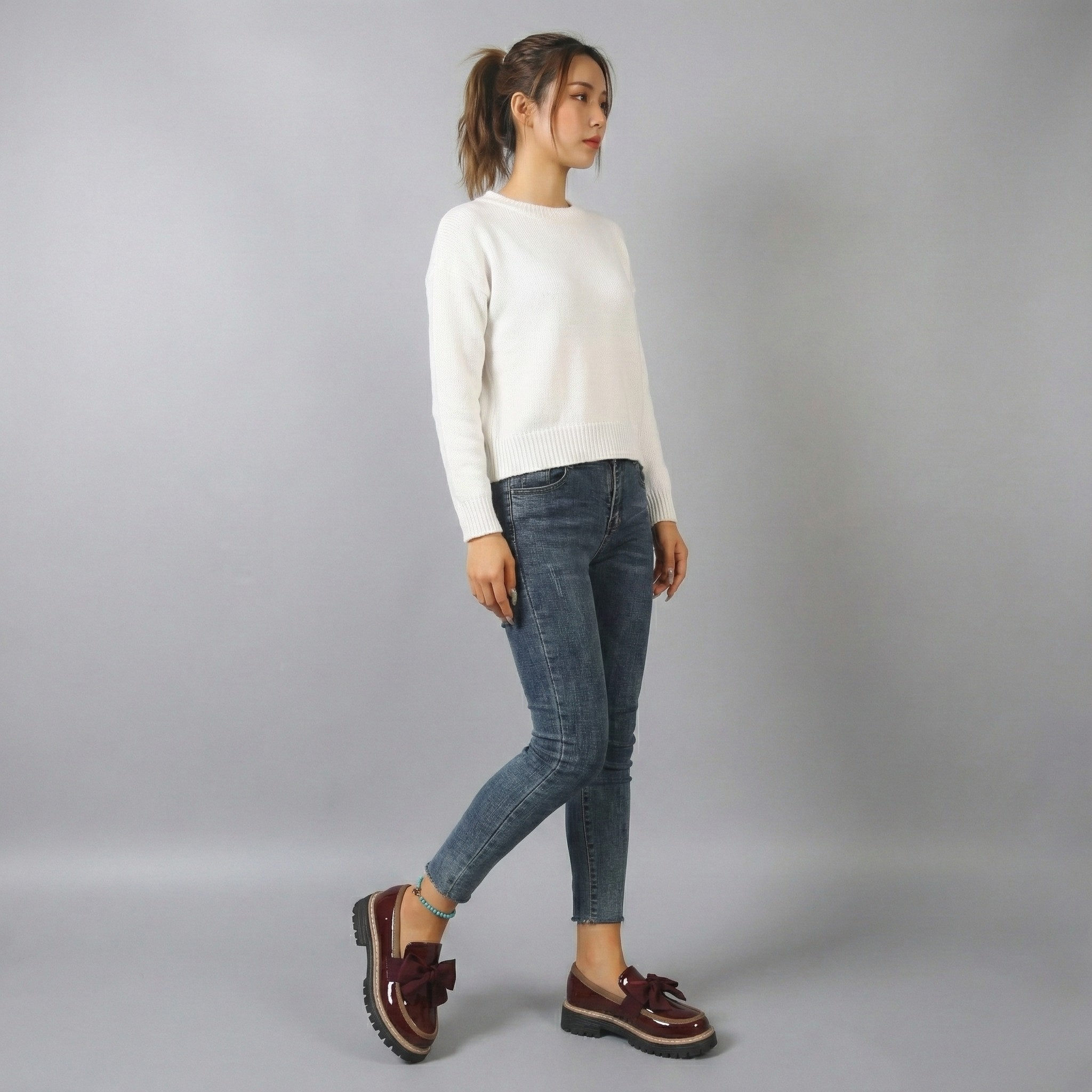 Retro Bowknot Thick-Soled Shoes for Women - Stylish and Comfortable Footwear for Casual Wear