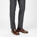 Brown Leather Penny Loafers for Men