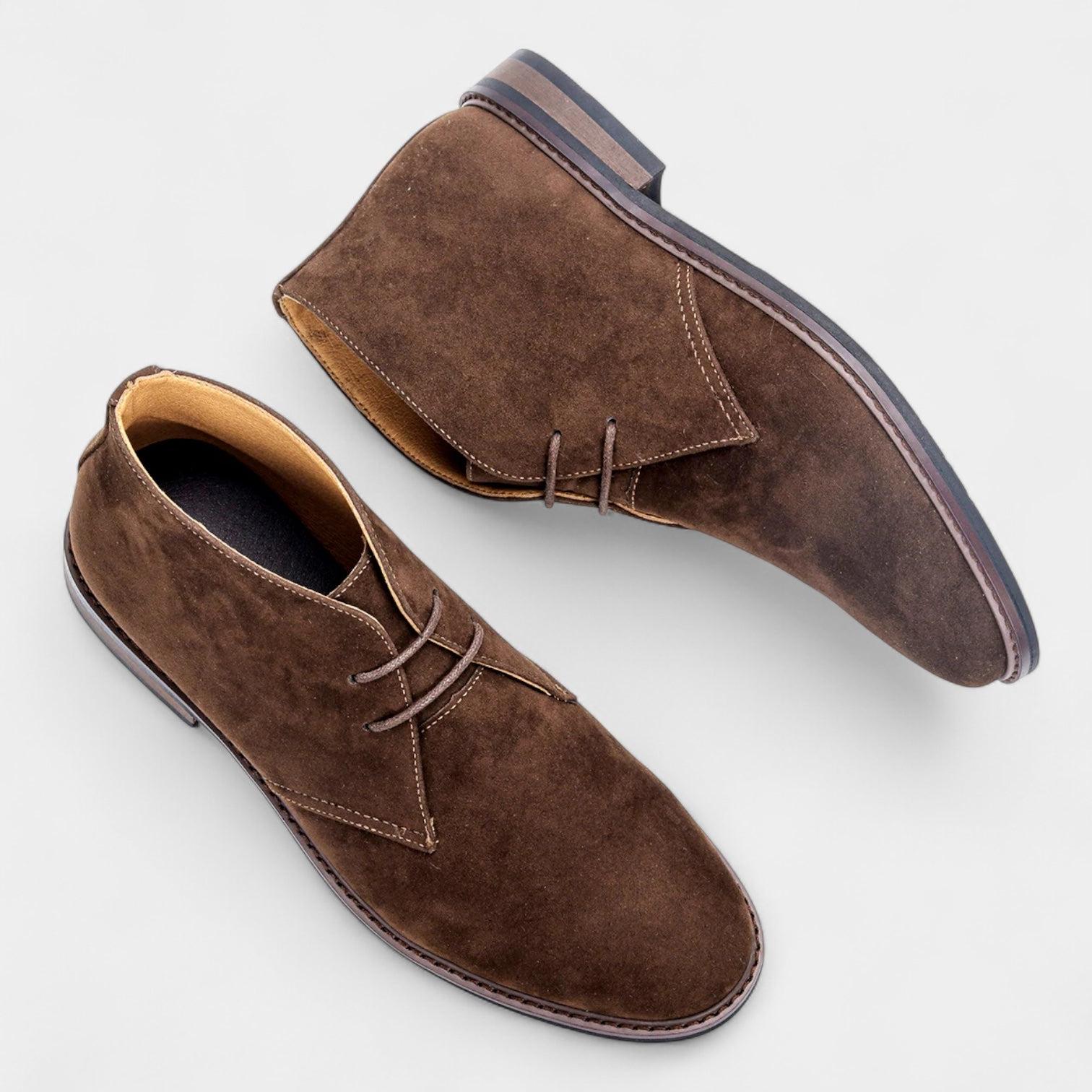 Brown Suede Leather Men's Chukka Desert Boots UK – Casual Footwear for Outdoor Activities, Everyday Use
