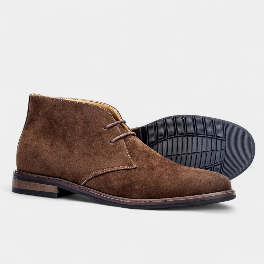 Brown Suede Leather Men's Chukka Desert Boots UK – Casual Footwear for Outdoor Activities, Everyday Use
