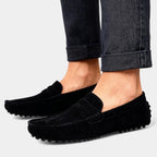 Brown Suede Men's Driving Loafers UK – Casual Slip-On Shoes, Smart Casual Office Wear
