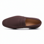 Brown Suede Penny Loafers for Men