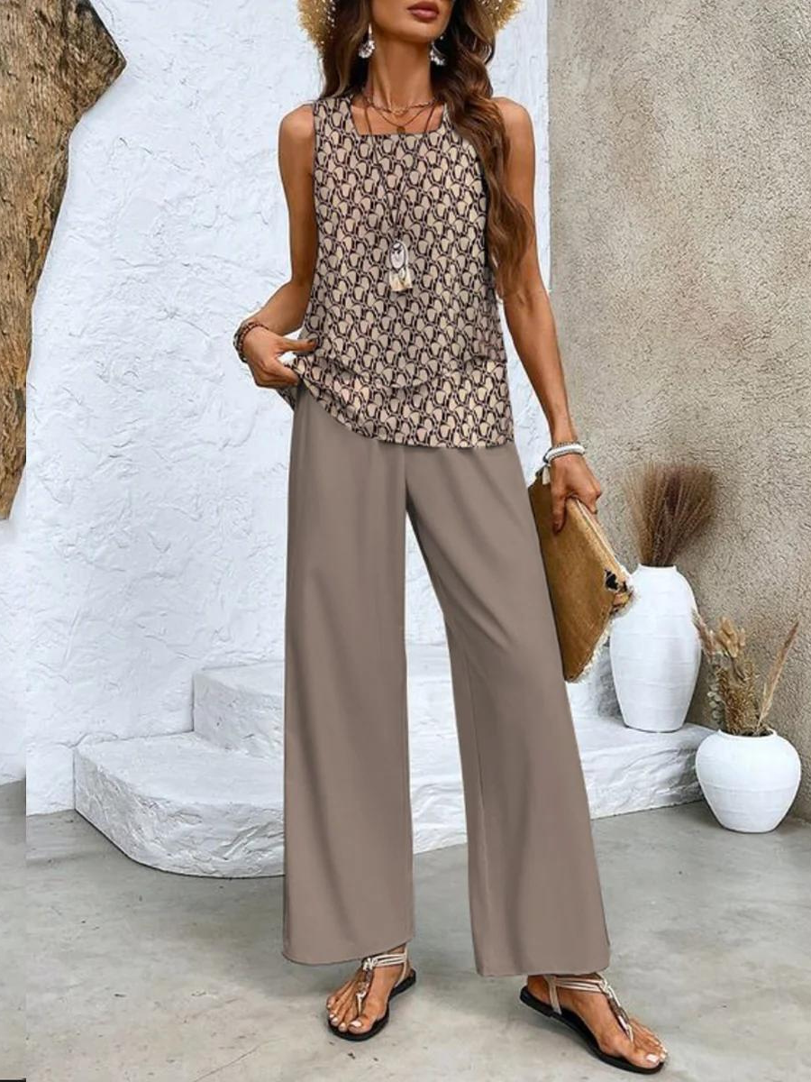 Chic Two-Piece Ensemble Women UK – Summer Outfit Brunch Smart Casual