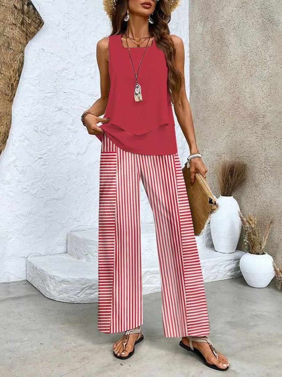 Chic Two-Piece Ensemble Women UK – Summer Outfit Brunch Smart Casual