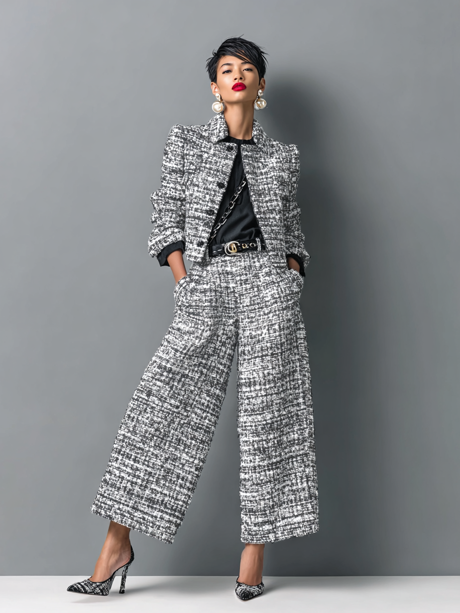 Chic Zweiteiliges Ensemble aus hochwertigem Stoff für elegante Anlässe