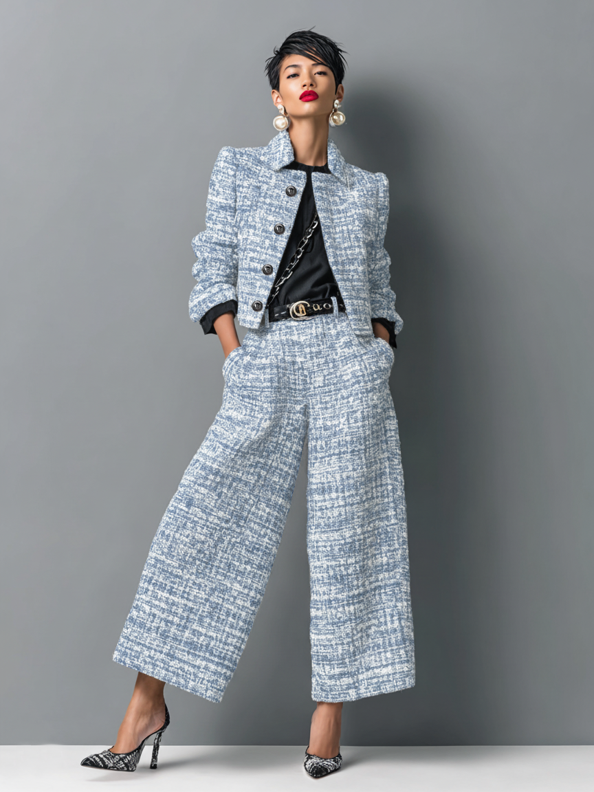 Chic Zweiteiliges Ensemble aus hochwertigem Stoff für elegante Anlässe