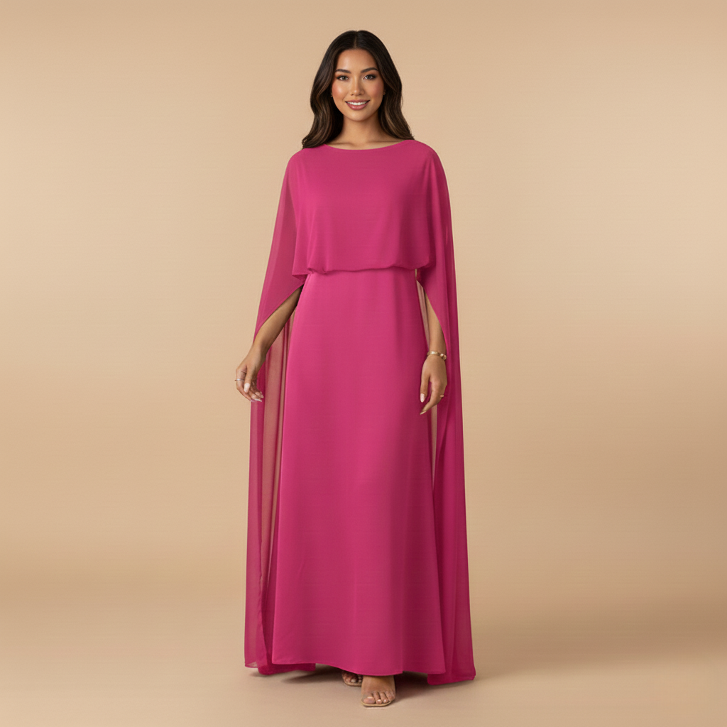 Chiffon Maxi Dress for Women - Elegant Traditional Design for Special Occasions