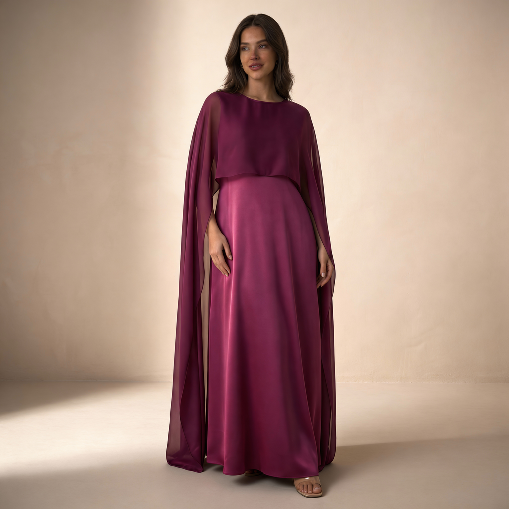 Chiffon Maxi Dress for Women - Elegant Traditional Design for Special Occasions