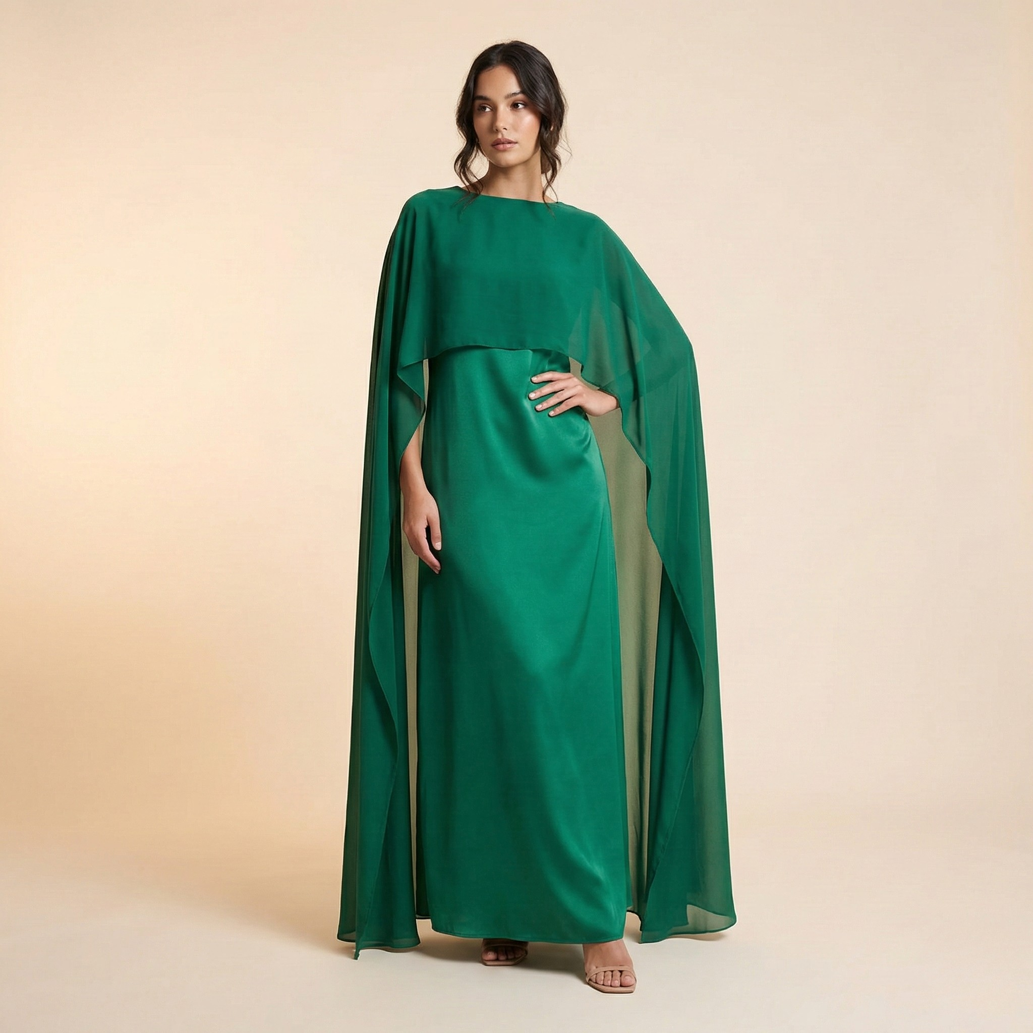 Chiffon Maxi Dress for Women - Elegant Traditional Design for Special Occasions