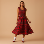Christmas Maxi Dress for Women - Festive Holiday Style - Comfortable Fabric - Perfect for Parties and Gatherings
