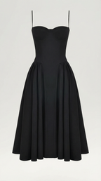 Corset Midi Dress in Elegant Fabric for Formal Events and Special Occasions